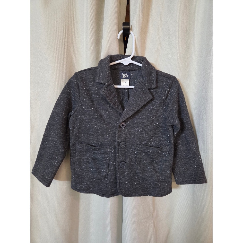 Baby Bgosh Toddler Boys Gray Marl Knit Blazer Jacket 2T Preppy